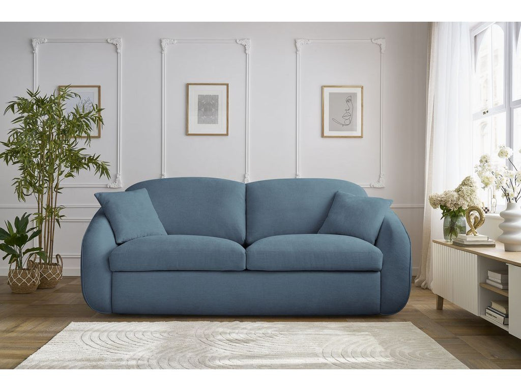 Cezanne Straight Sofa Bed with Express Opening and Smooth Fabric