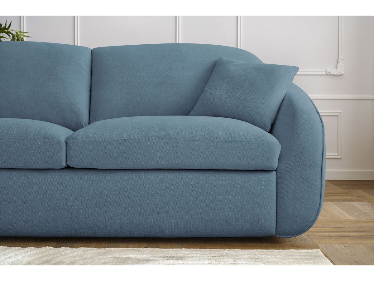 Cezanne Straight Sofa Bed with Express Opening and Smooth Fabric