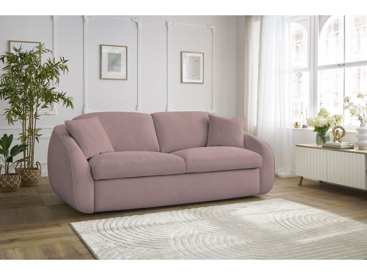 Cezanne Straight Sofa Bed with Express Opening and Smooth Fabric