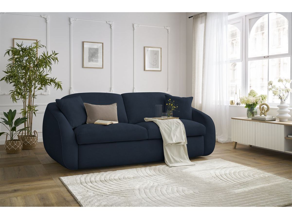 Cezanne Straight Sofa Bed with Express Opening and Smooth Fabric