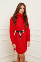 Vestido tipo suéter - Rojo