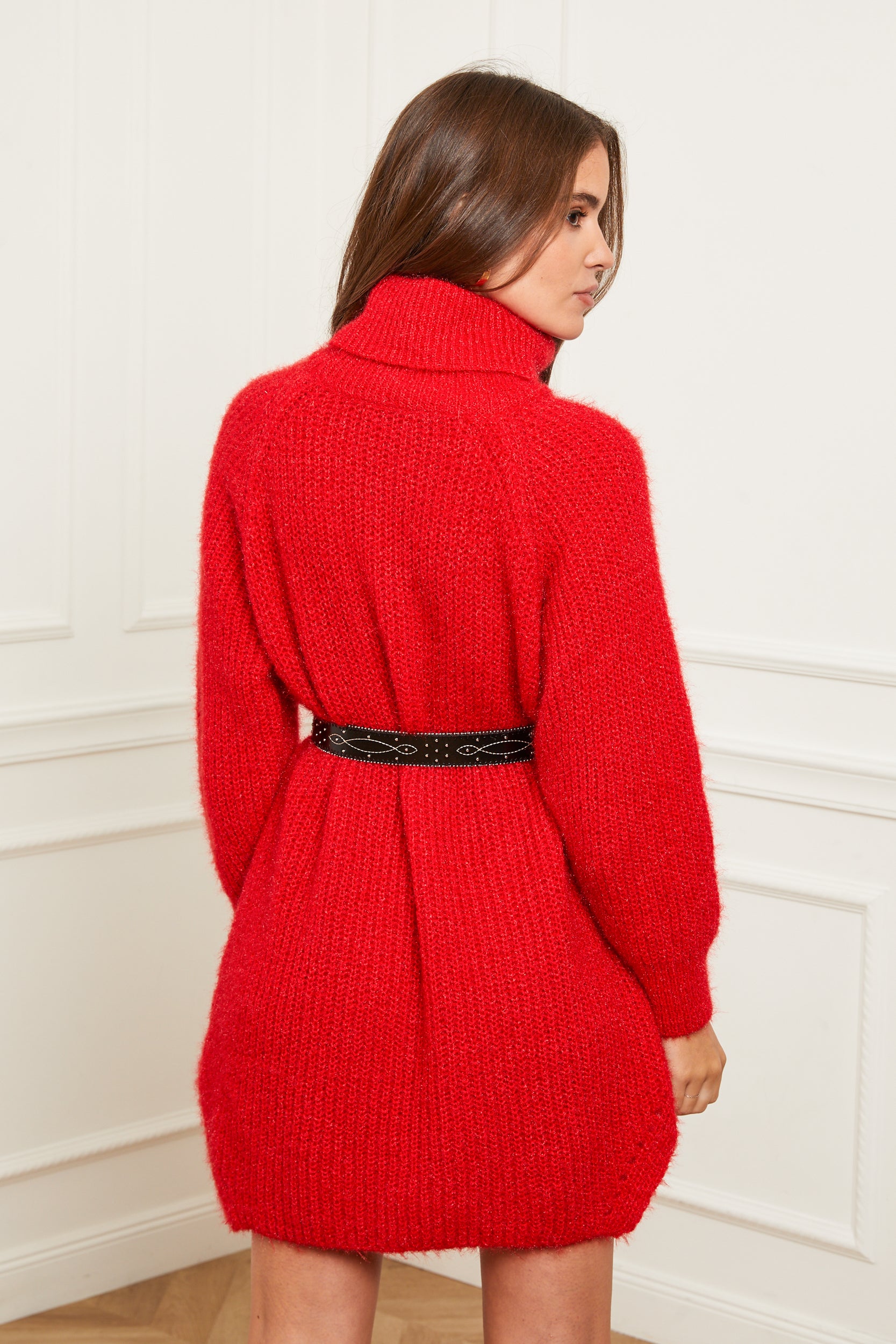 Vestido tipo suéter - Rojo