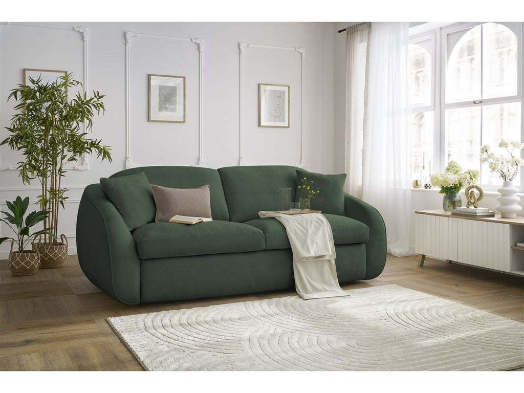 Cezanne Straight Sofa Bed with Express Opening and Smooth Fabric
