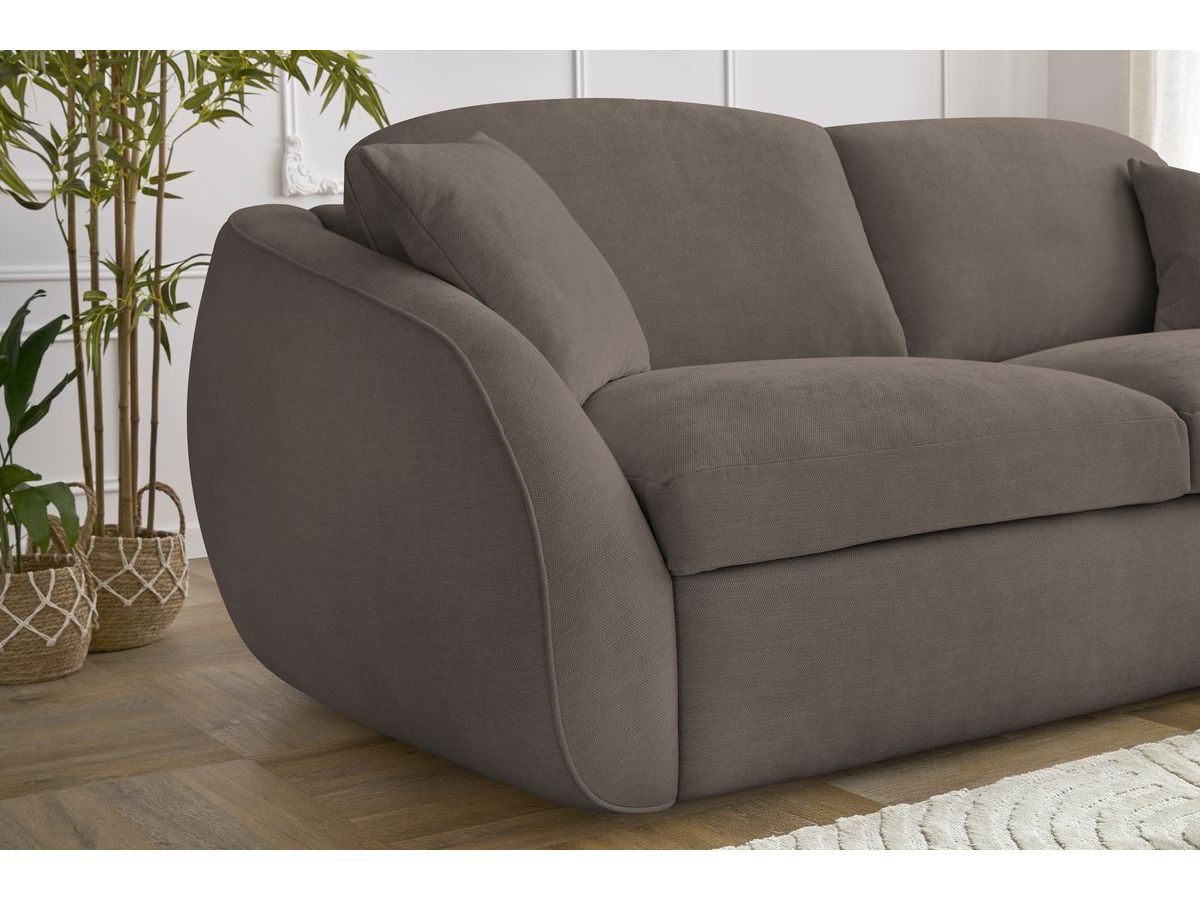 Cezanne Straight Sofa Bed with Express Opening and Smooth Fabric