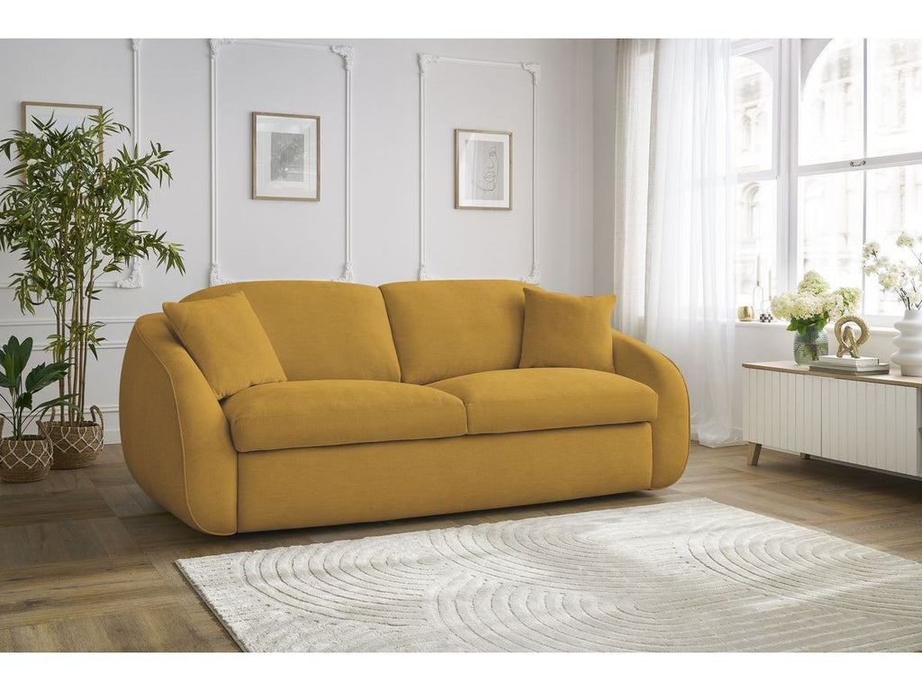 Cezanne Straight Sofa Bed with Express Opening and Smooth Fabric