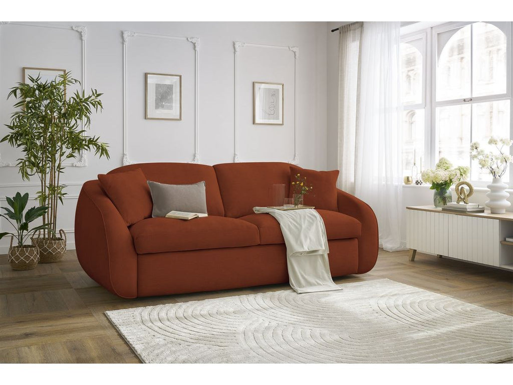 Cezanne Straight Sofa Bed with Express Opening and Smooth Fabric