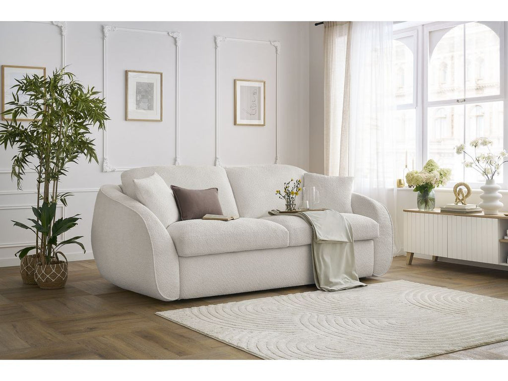 Cezanne - Straight Sofa Bed with Express Opening - Bouclé Fabric