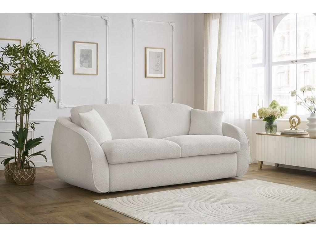 Cezanne - Straight Sofa Bed with Express Opening - Bouclé Fabric