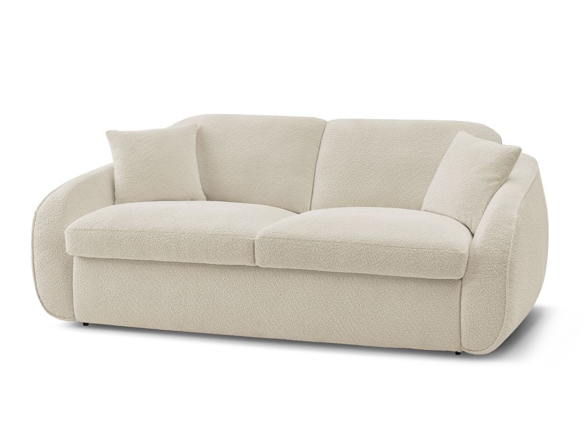 Cezanne - Straight Sofa Bed with Express Opening - Bouclé Fabric