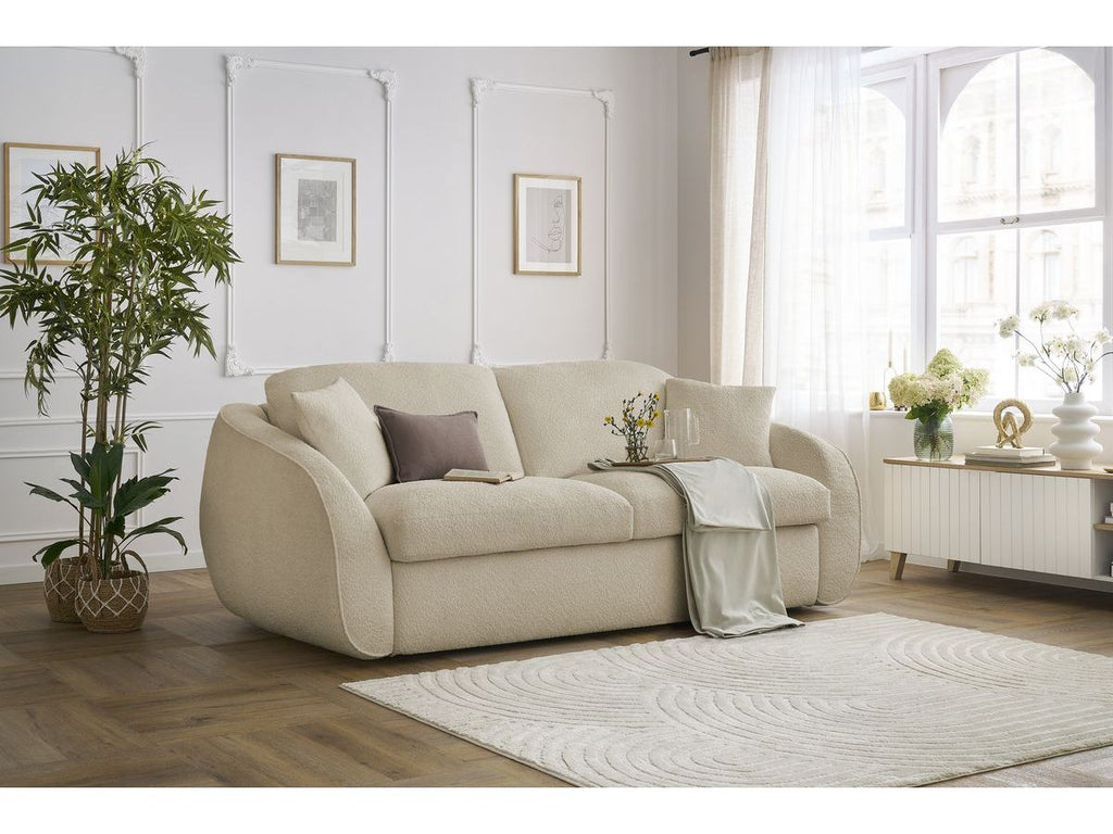 Cezanne - Straight Sofa Bed with Express Opening - Bouclé Fabric