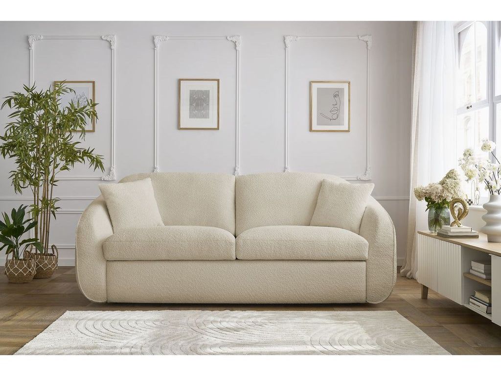 Cezanne - Straight Sofa Bed with Express Opening - Bouclé Fabric