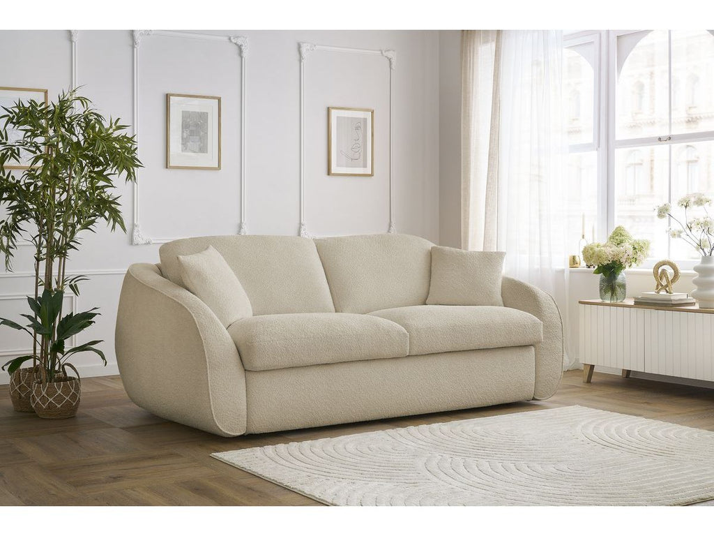 Cezanne - Straight Sofa Bed with Express Opening - Bouclé Fabric
