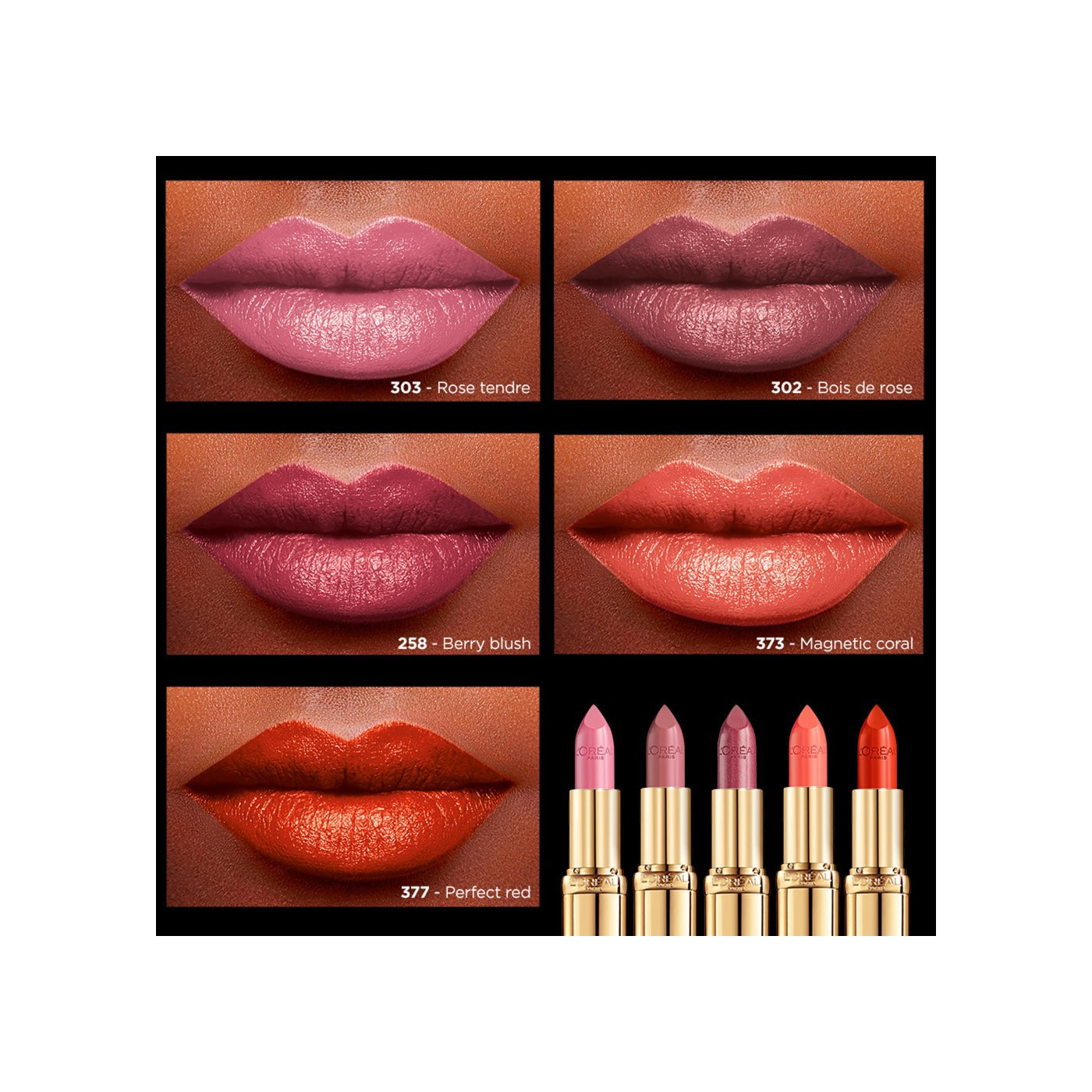 Color Riche Juego de 5 barras de labios