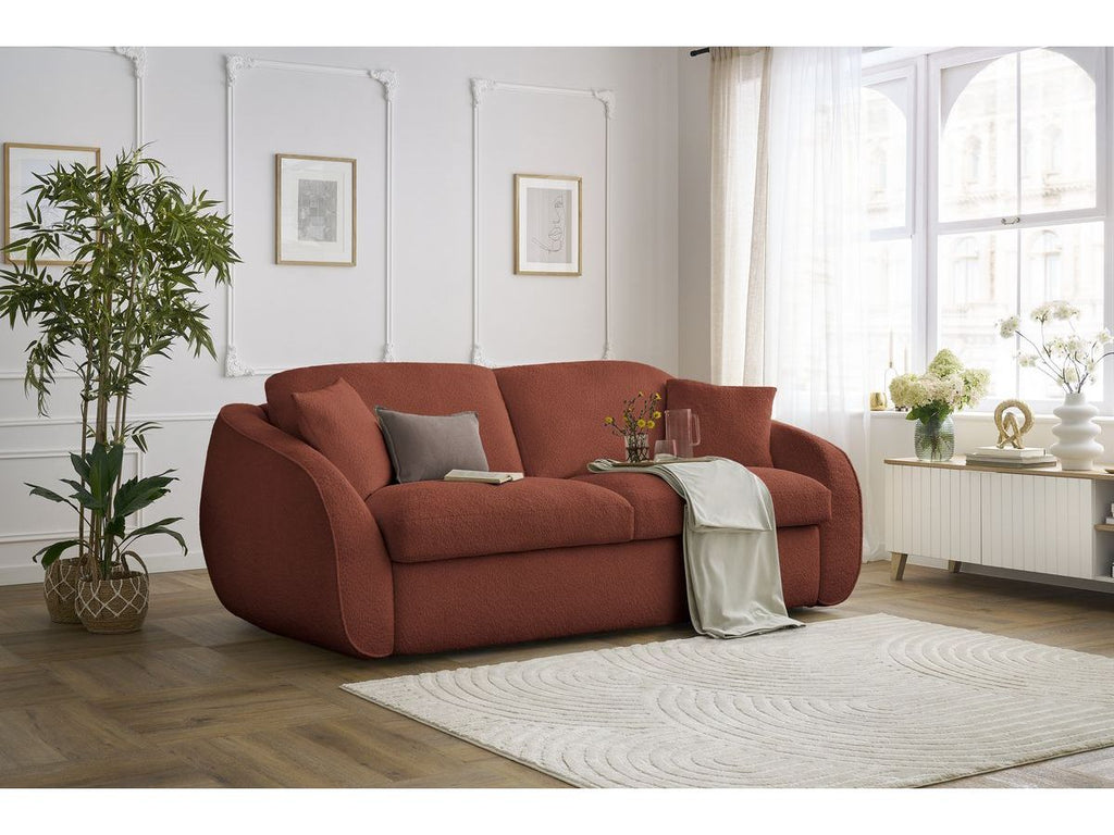 Cezanne - Straight Sofa Bed with Express Opening - Bouclé Fabric