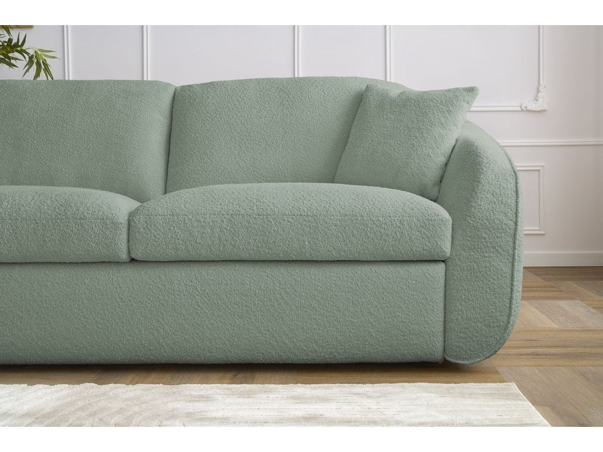 Cezanne - Straight Sofa Bed with Express Opening - Bouclé Fabric