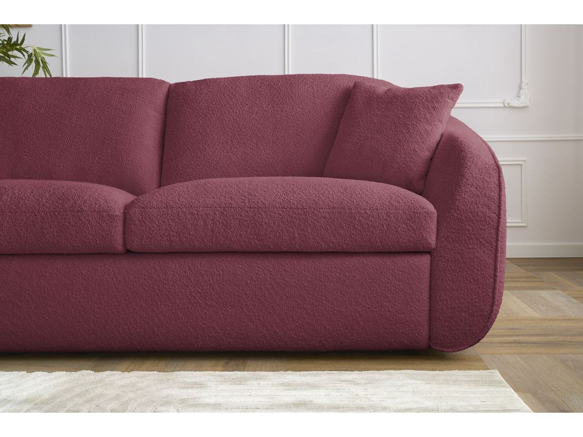 Cezanne - Straight Sofa Bed with Express Opening - Bouclé Fabric