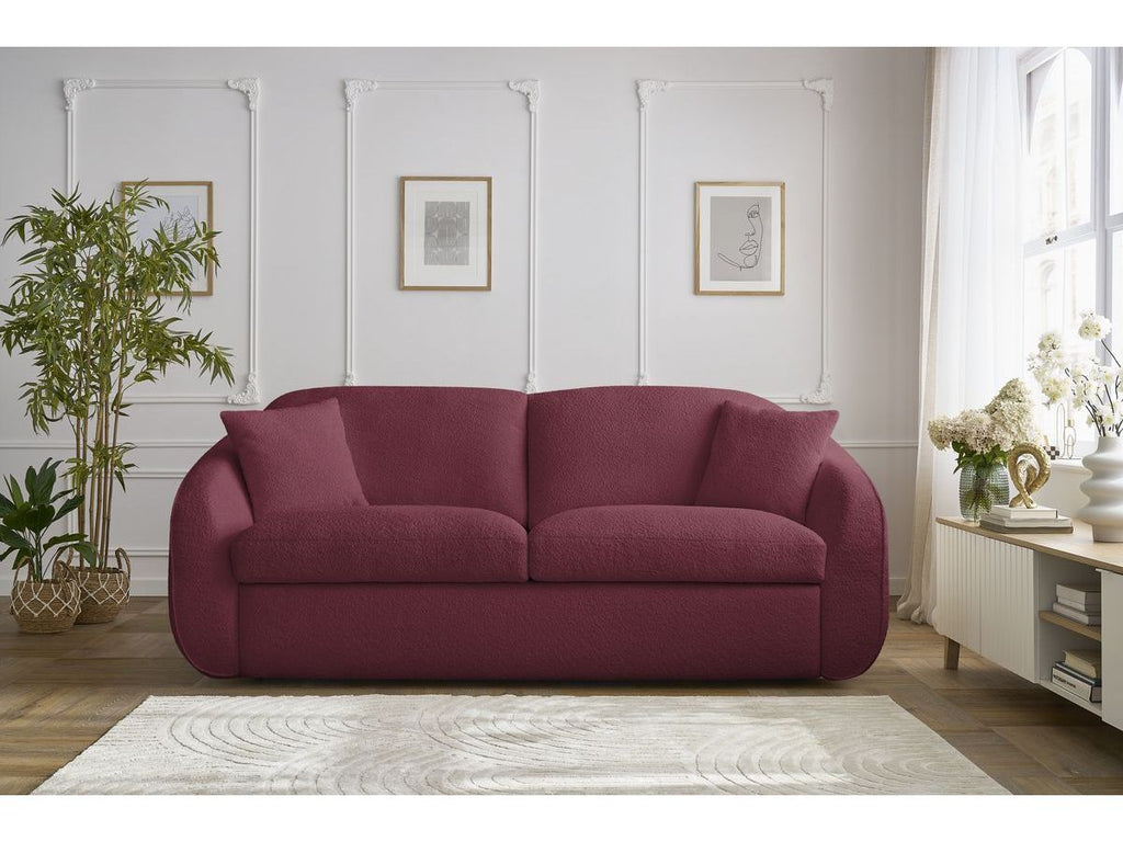 Cezanne - Straight Sofa Bed with Express Opening - Bouclé Fabric