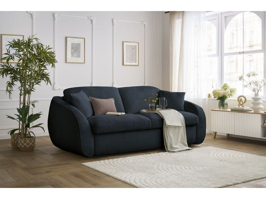 Cezanne - Straight Sofa Bed with Express Opening - Bouclé Fabric