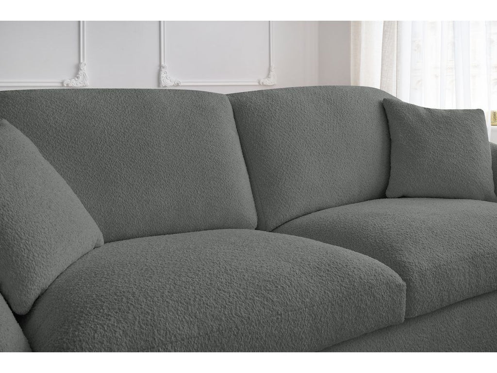 Cezanne - Straight Sofa Bed with Express Opening - Bouclé Fabric