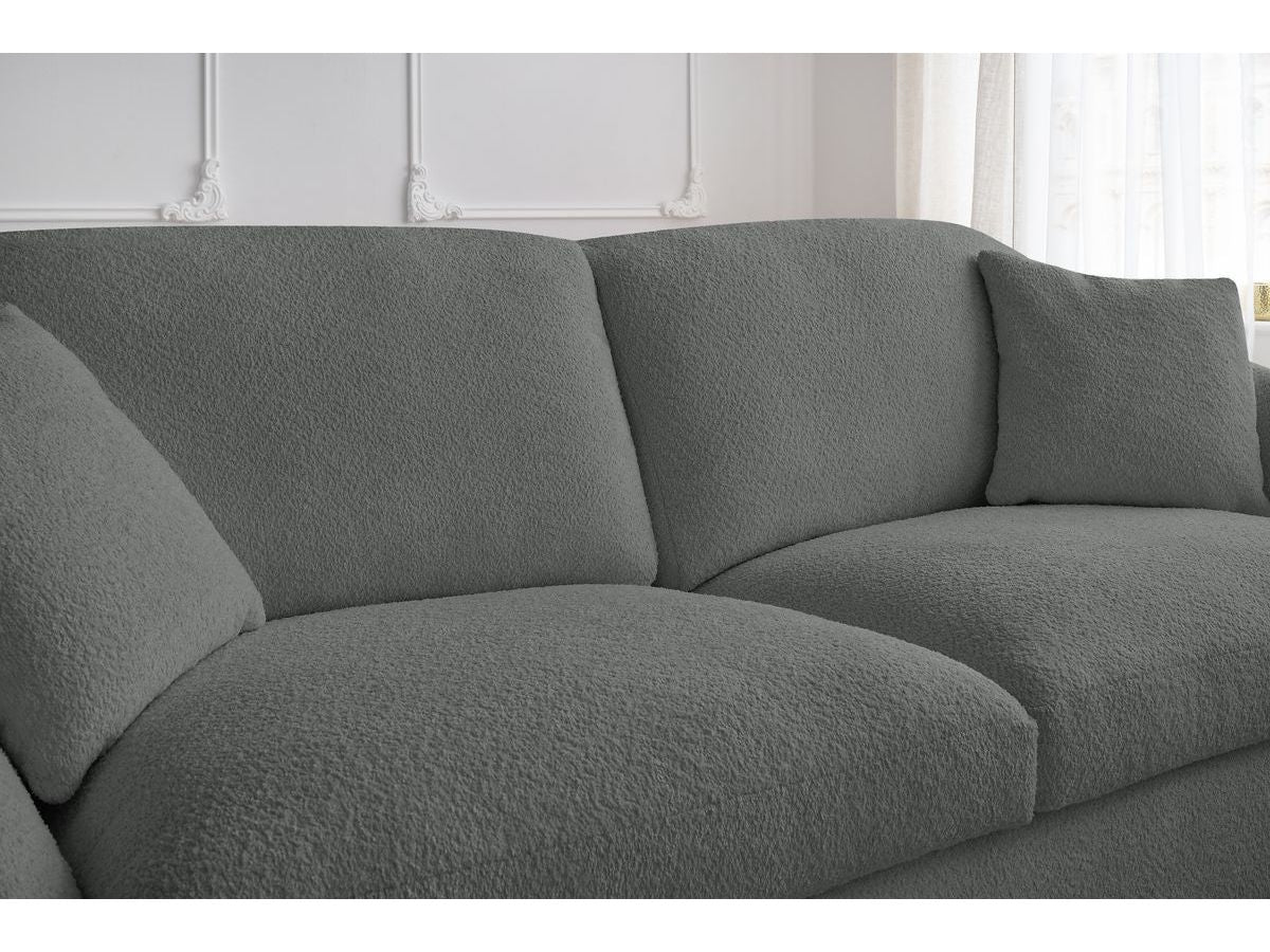 Cezanne - Straight Sofa Bed with Express Opening - Bouclé Fabric