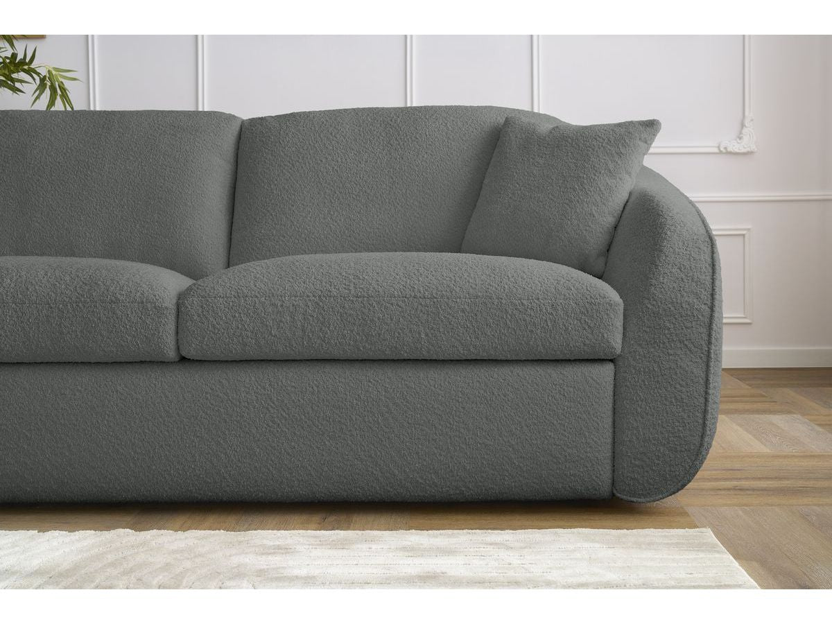 Cezanne - Straight Sofa Bed with Express Opening - Bouclé Fabric
