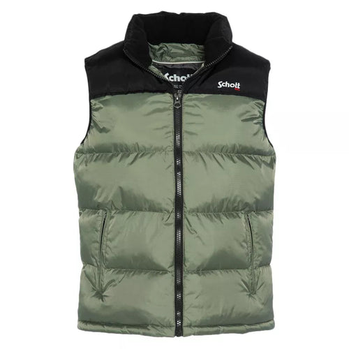Schott - Doudoune Sans Manches Utahv - Vert, Noir.