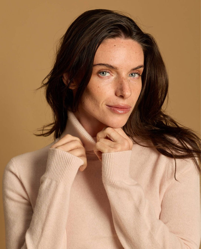 Pull Hannah 100% Cachemire - Rose Pâle - Femme