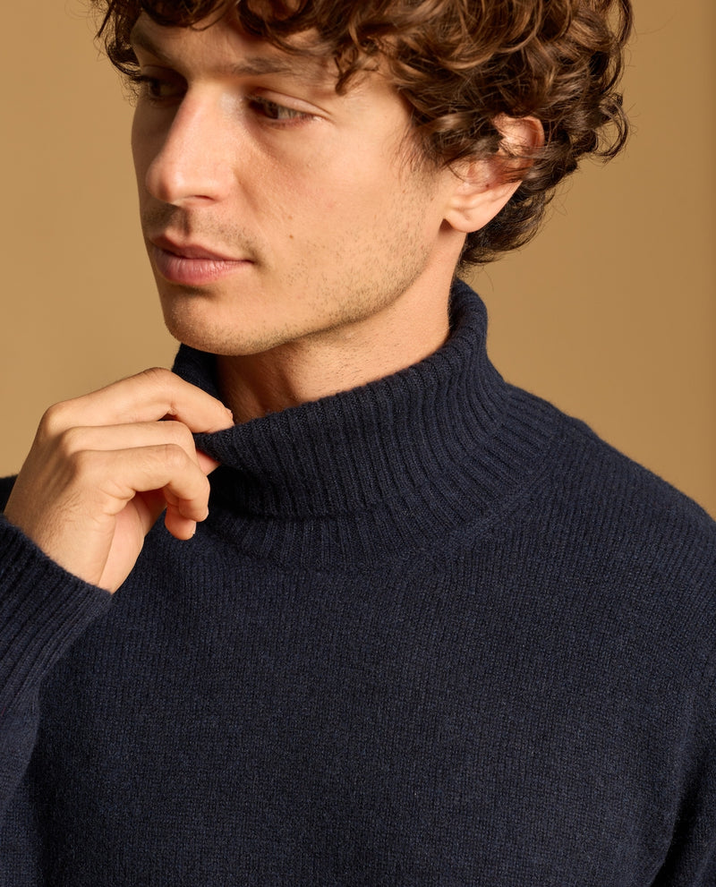 Pull Georges 100% Cachemire - Marine - Homme