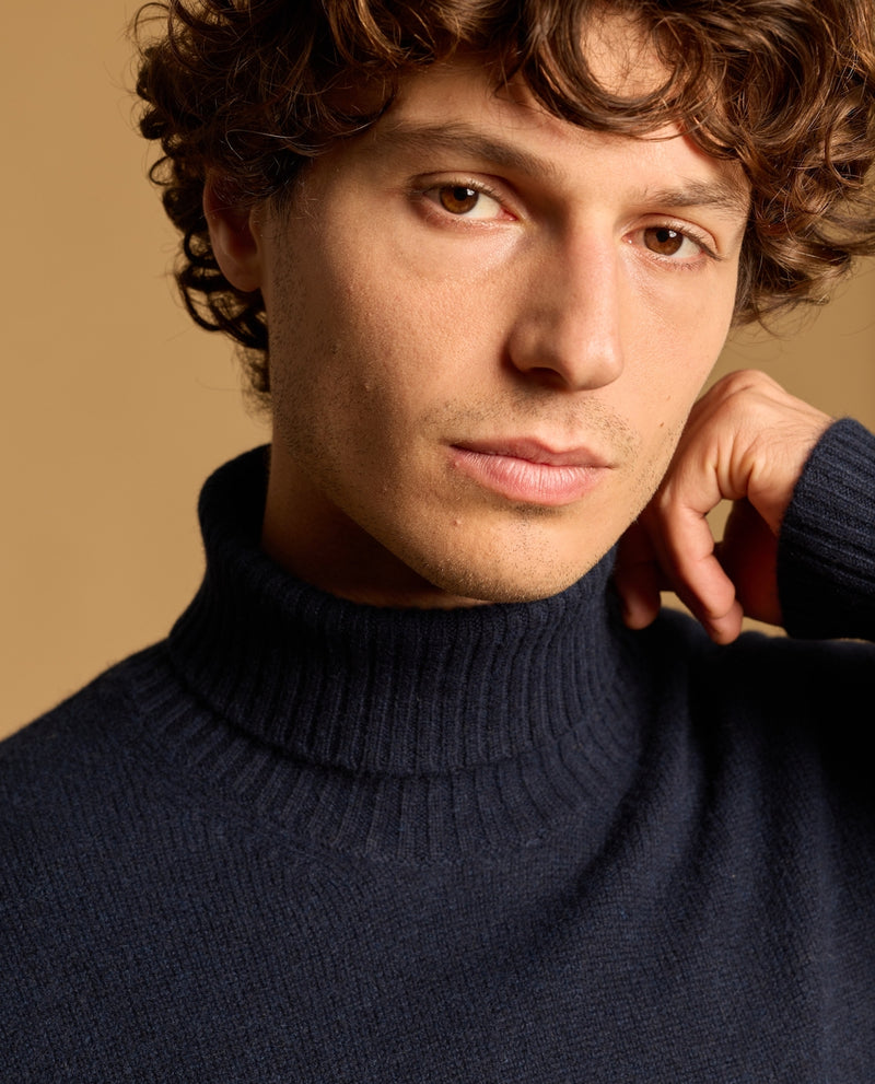 Pull Georges 100% Cachemire - Marine - Homme