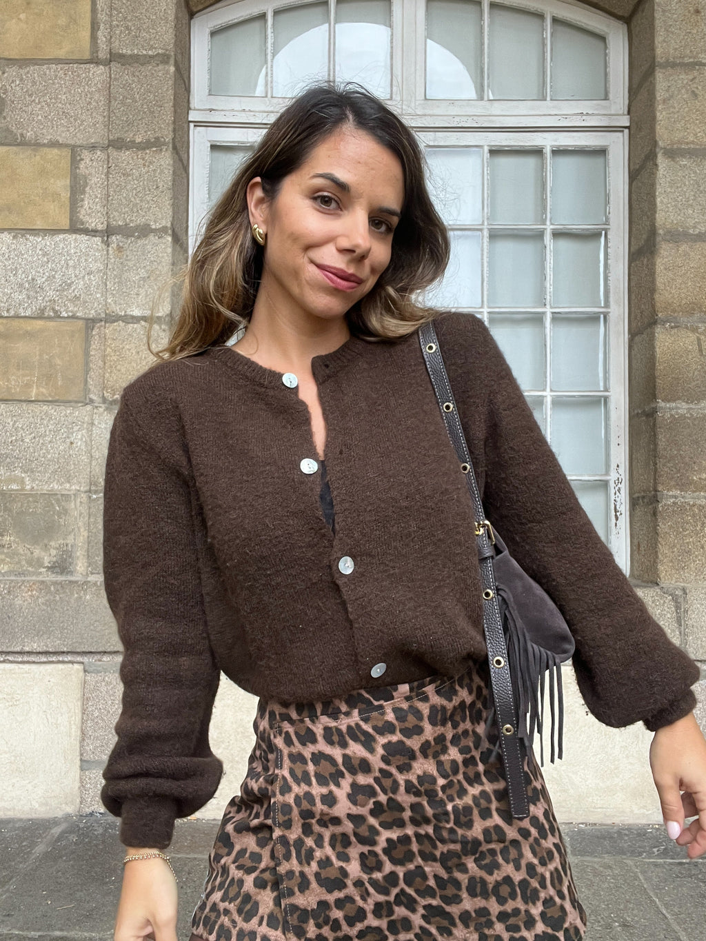 Léonie chocolate wool knit