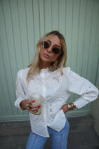 Blouse Brodée Donia - Blanche