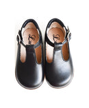 Clarence Sleek Soft Mary Jane Ankle Boots - Navy Leather - Unisex