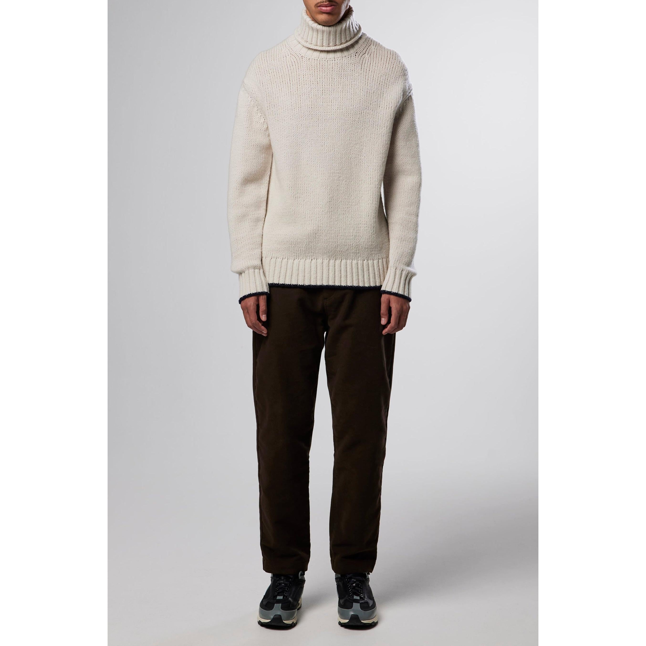 Bert Roll-Neck Jumper - Ecru