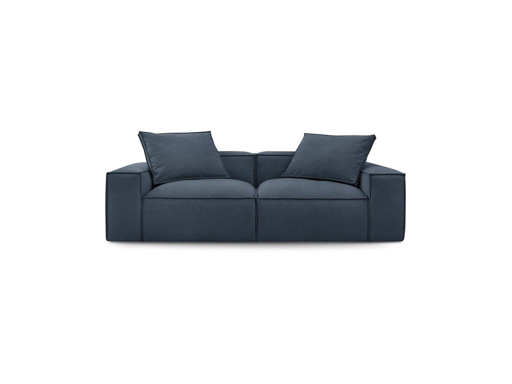 Fixed Straight 3-Seater Boheme Sofa in Flecked Fabric