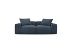 Fixed Straight 3-Seater Boheme Sofa in Flecked Fabric