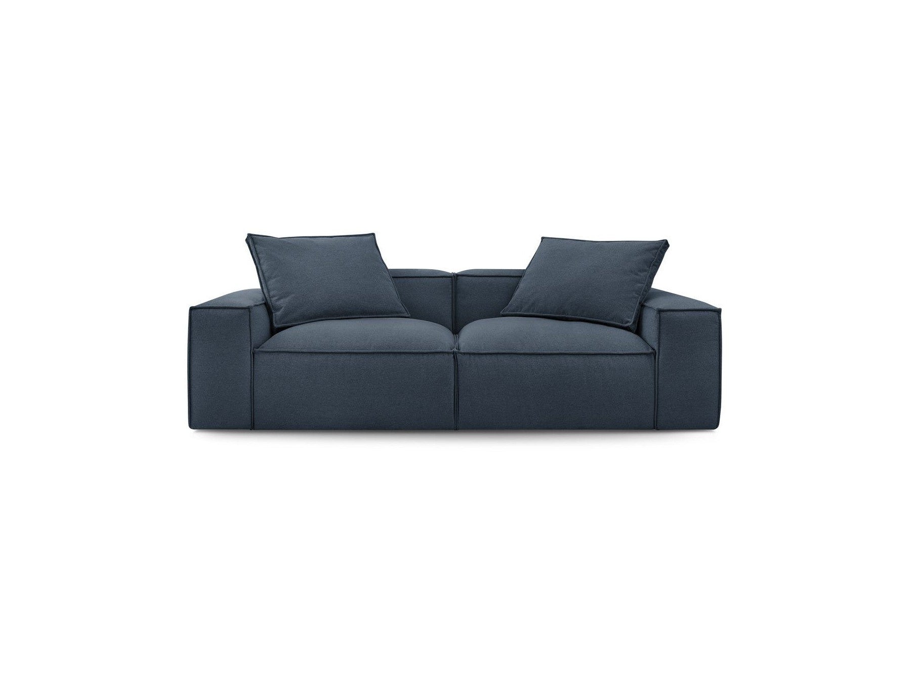 Fixed Straight 3-Seater Boheme Sofa in Flecked Fabric