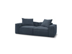 Fixed Straight 3-Seater Boheme Sofa in Flecked Fabric