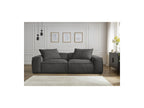Fixed Straight 3-Seater Boheme Sofa in Flecked Fabric