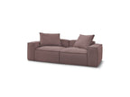 Fixed Straight 3-Seater Boheme Sofa in Flecked Fabric