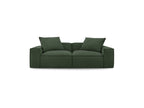 Fixed Straight 3-Seater Boheme Sofa in Flecked Fabric