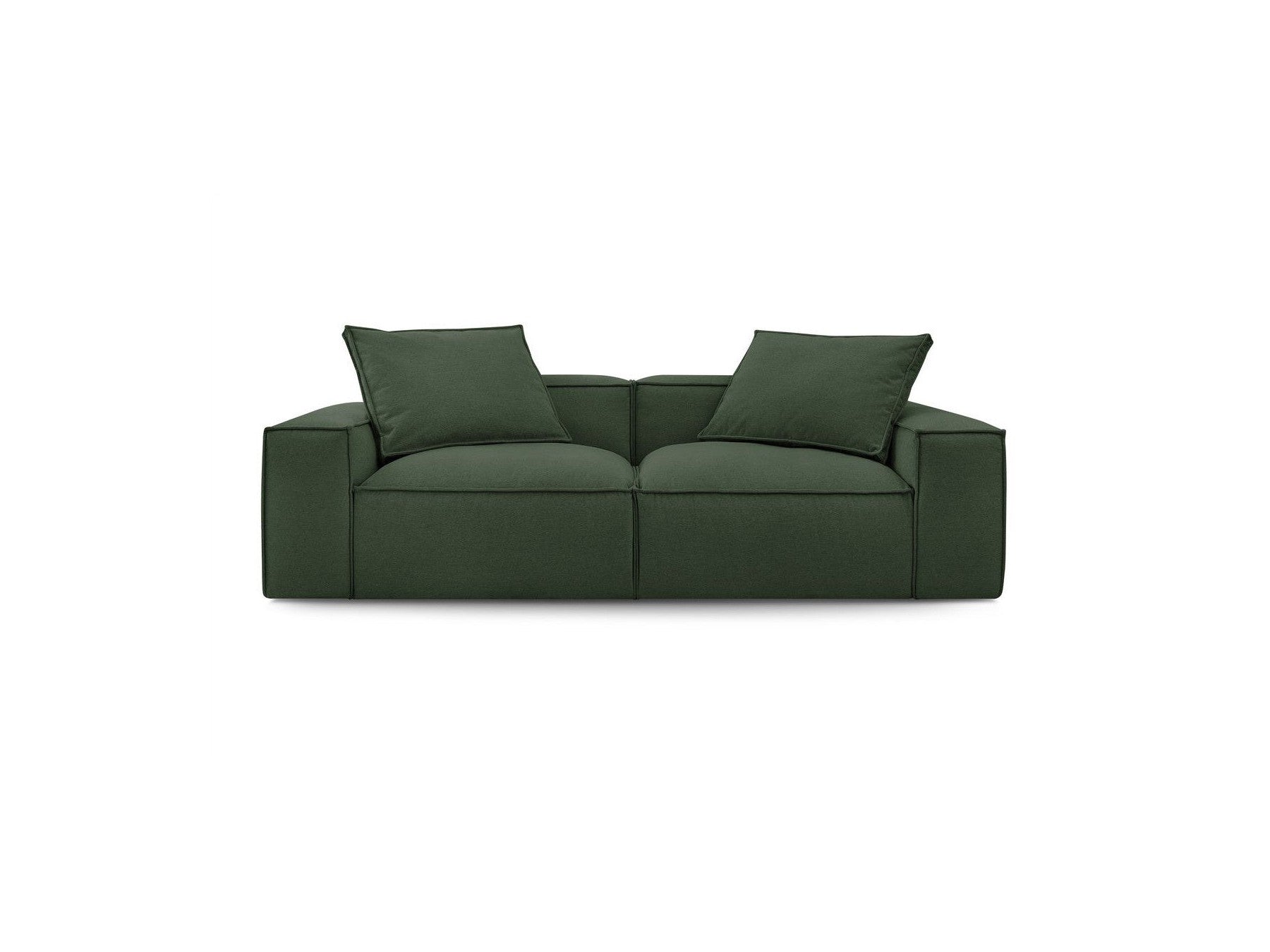 Fixed Straight 3-Seater Boheme Sofa in Flecked Fabric