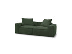 Fixed Straight 3-Seater Boheme Sofa in Flecked Fabric