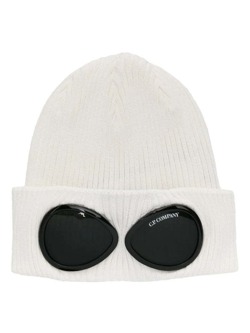 Bonnet Nervuré Détail Lentille – C.P. Company – Blanc