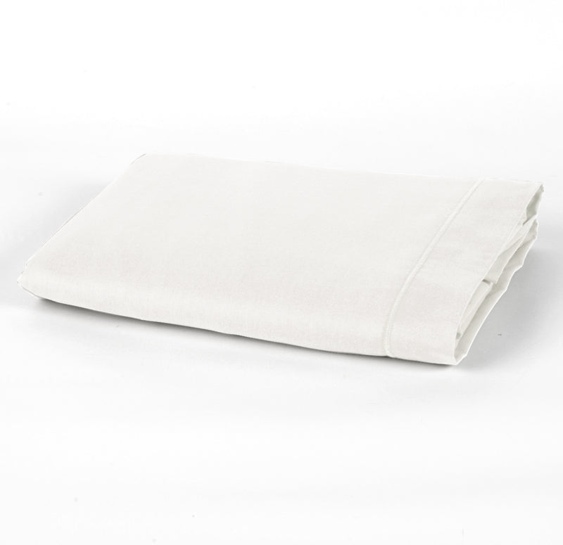 Drap Plat 2 Pers Percale De Coton - Percale Blanc - Neige