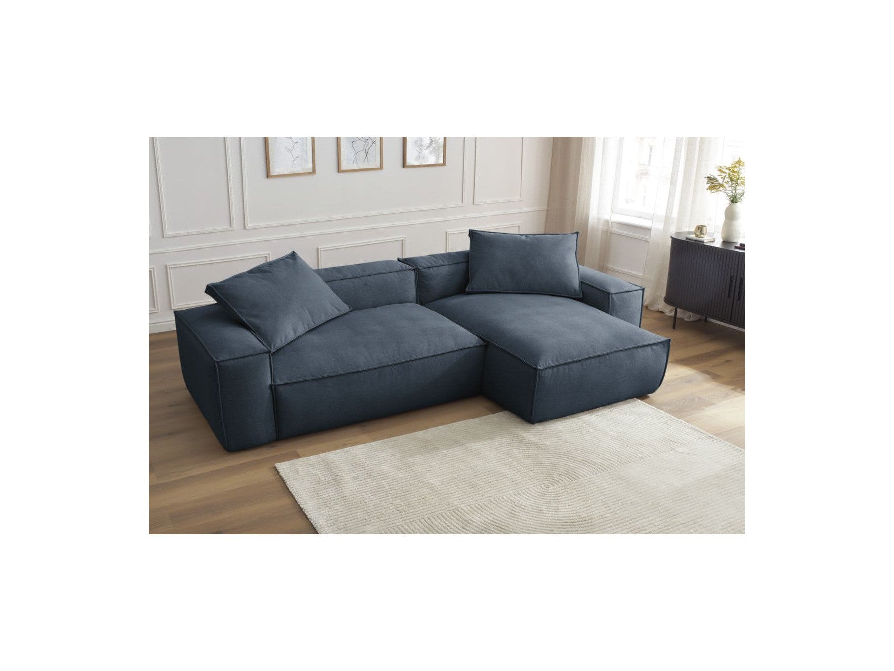 Reversible Corner Sofa Boheme Mottled Fabric