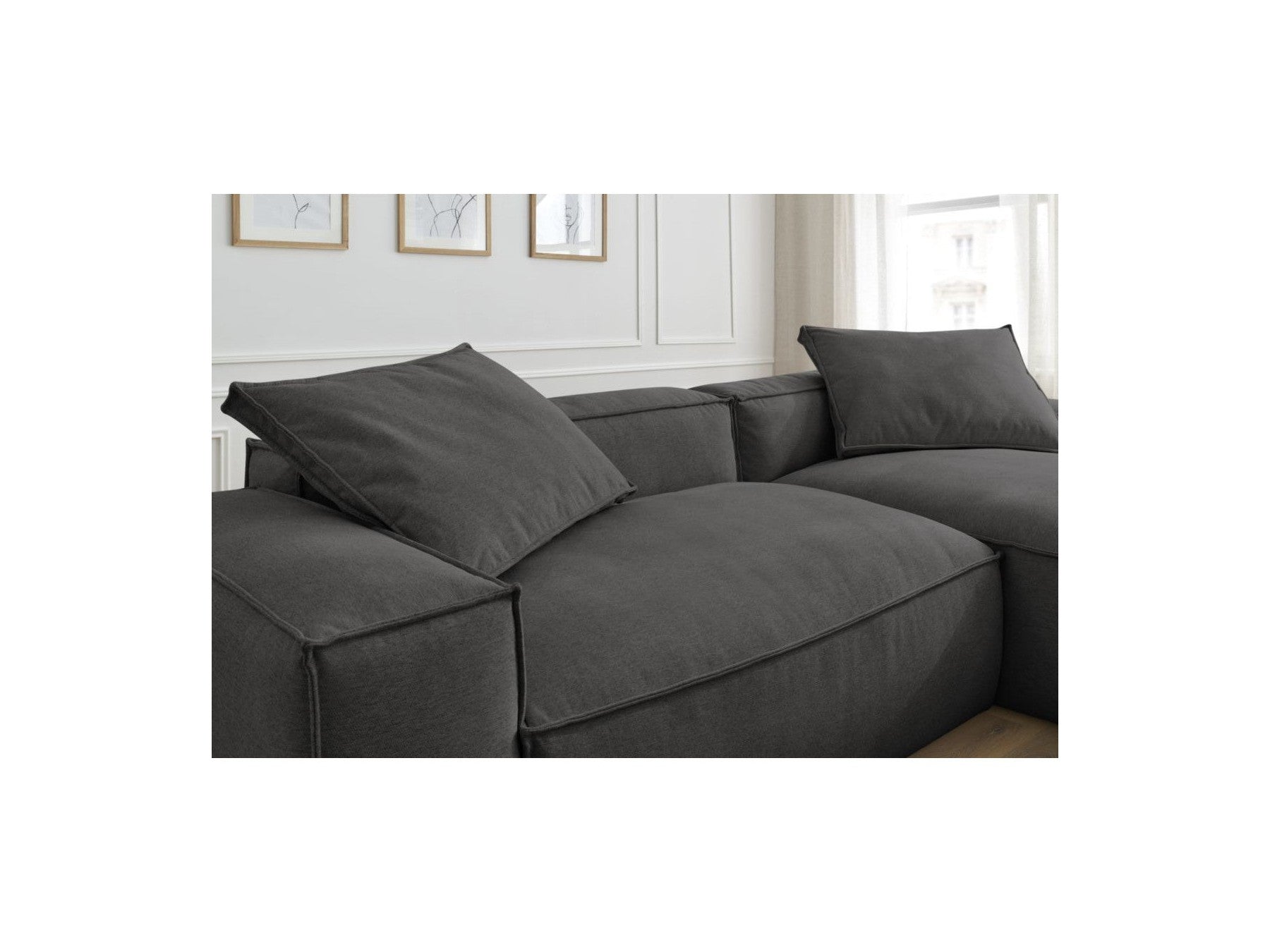 Reversible Corner Sofa Boheme Mottled Fabric