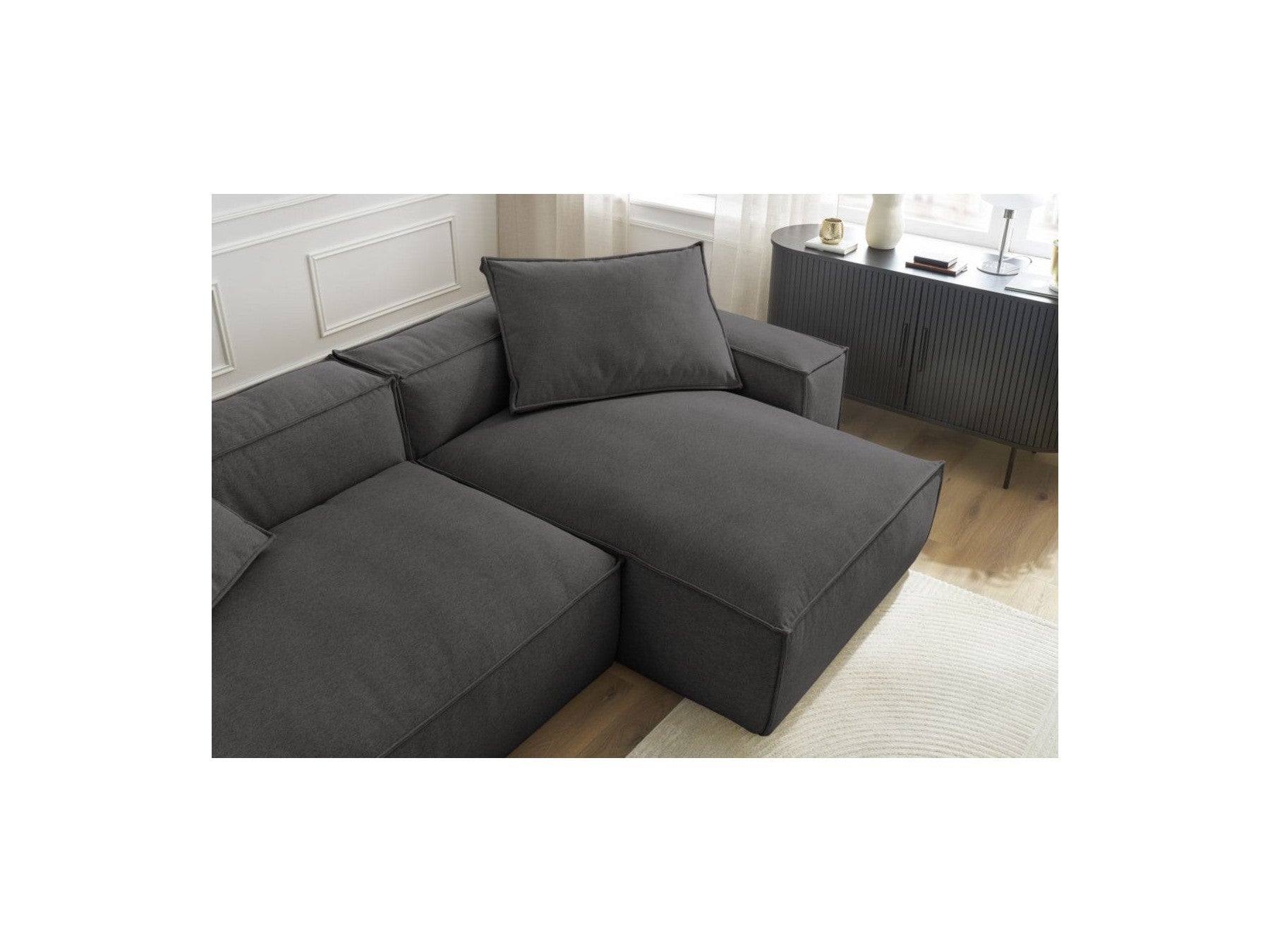 Reversible Corner Sofa Boheme Mottled Fabric