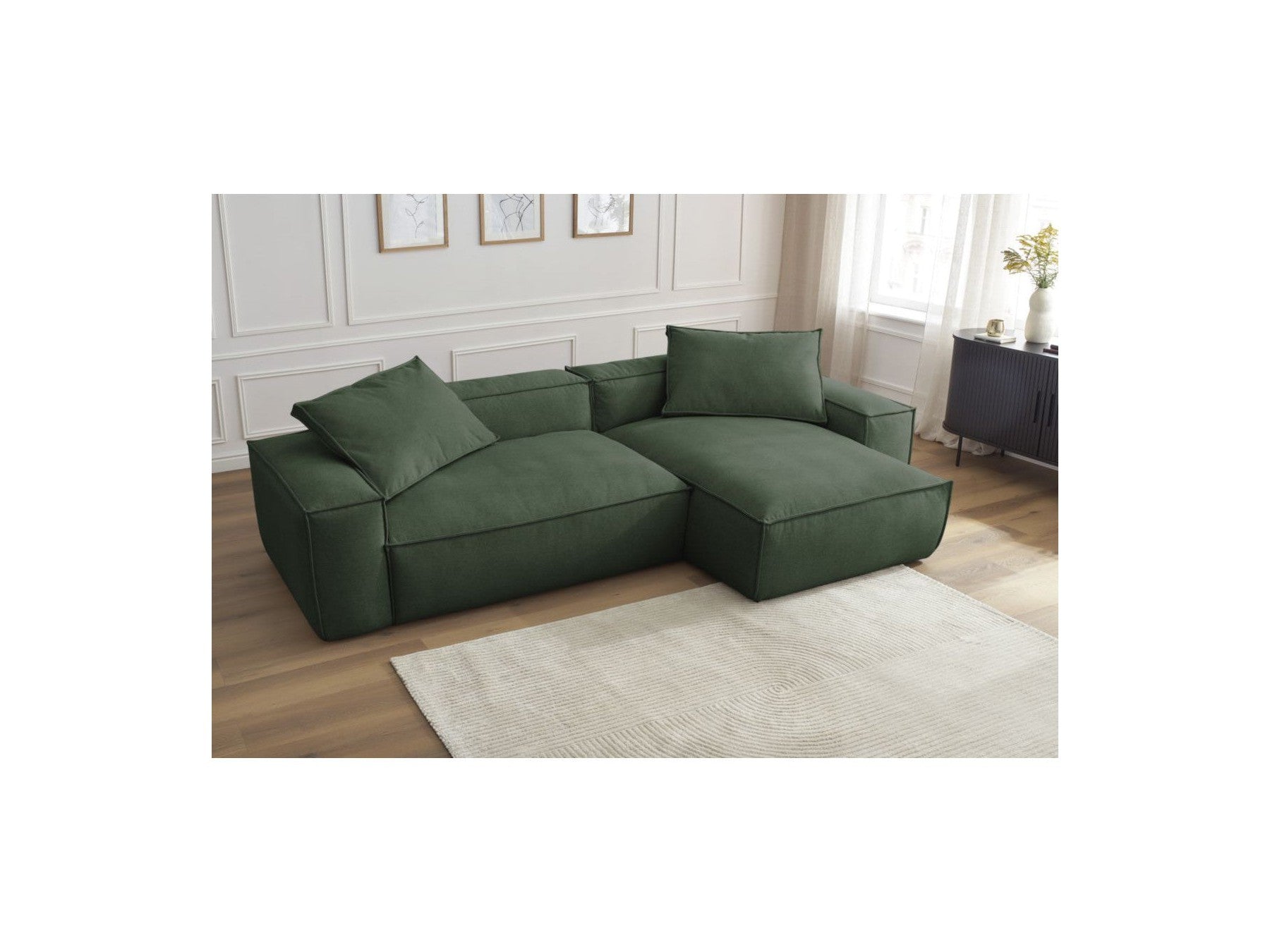 Reversible Corner Sofa Boheme Mottled Fabric