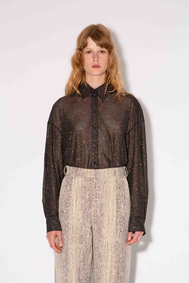 BLACK DISCO JEWEL SHIRT