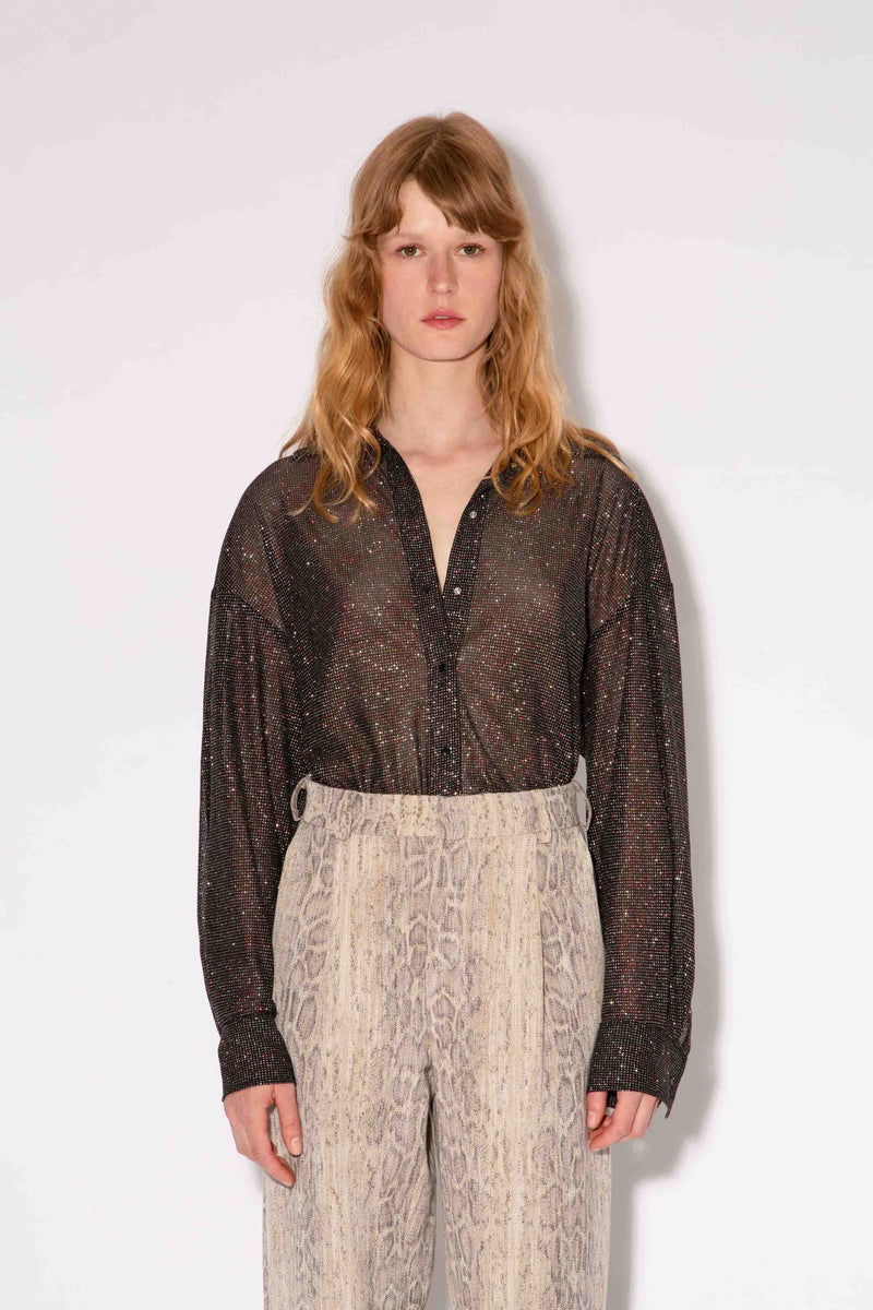 BLACK DISCO JEWEL SHIRT